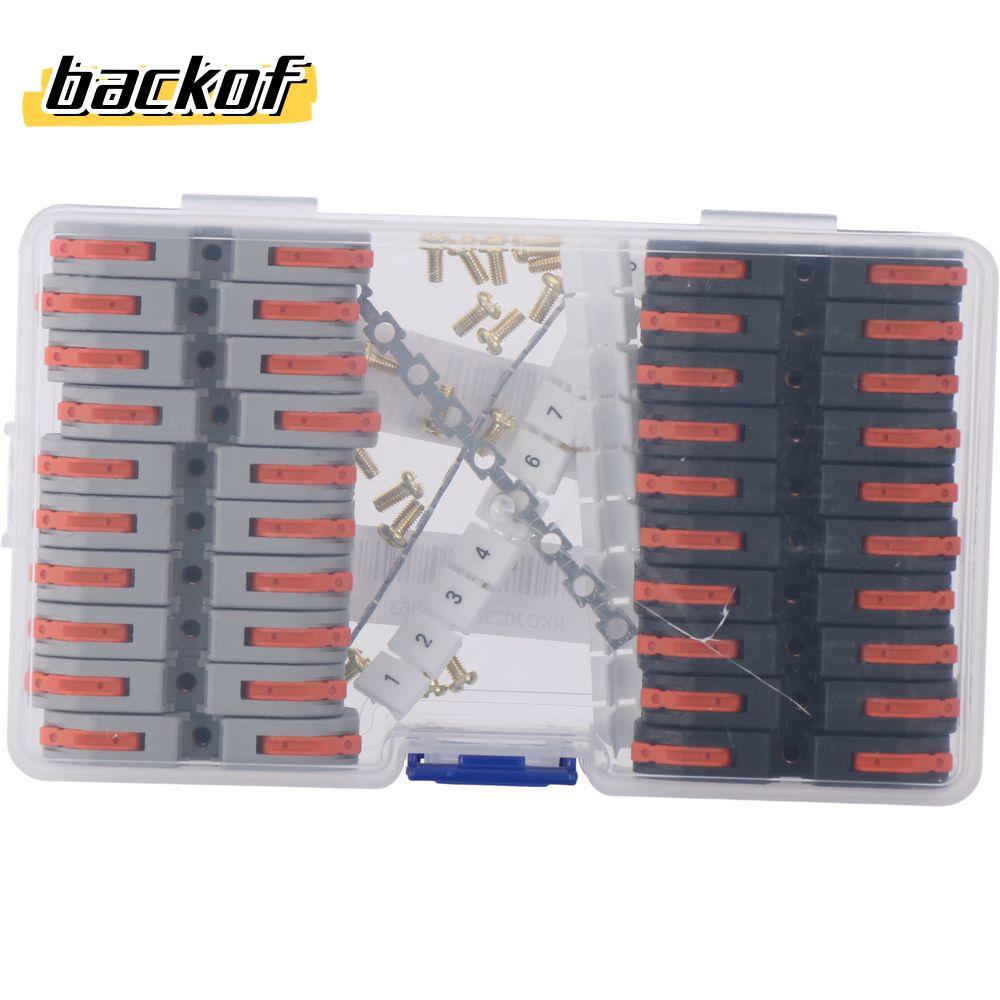 BACKOF 20 ชิ้น DIN Rail Terminal Blocks Kit, Compact Universal Power ...