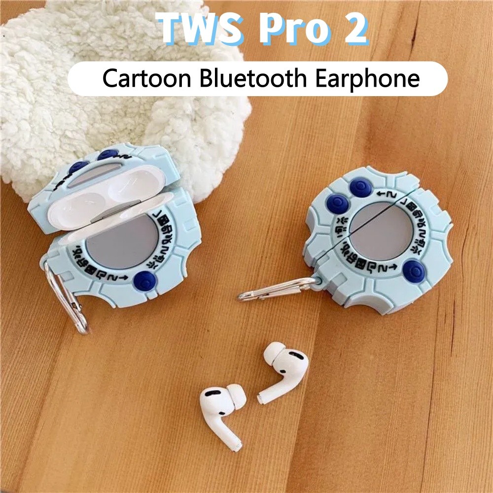 สต็อกพร้อม!กรณี + หูฟังไร้สายหูฟัง TWS Pro 2 Cool การ์ตูนบลูทูธ Fone 5. ...