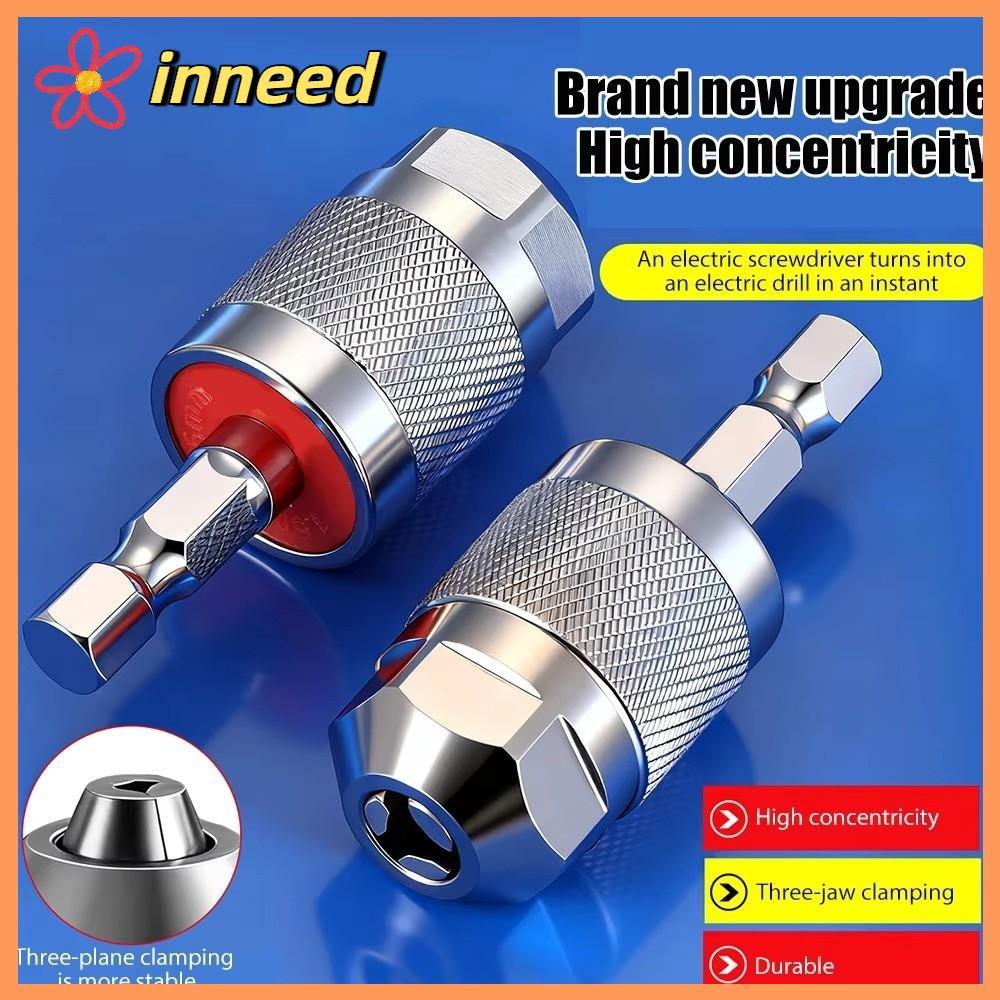 INNEED Quick Change Chuck, Self-Tightening Hexagonal Handle Drill Chuck ...