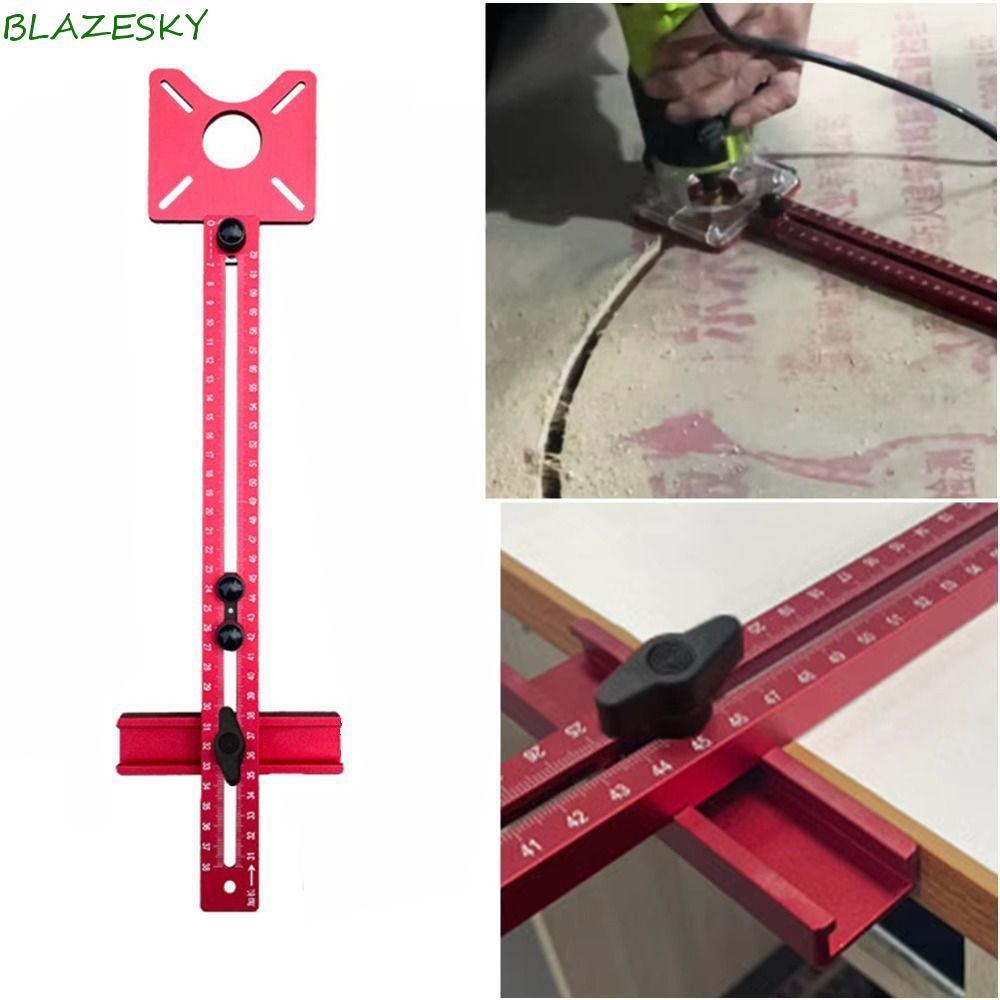 BLAZESKY เจาะ Punch Locator, เมตริก/นิ้วปรับ 4 in 1 Router วงกลมตัด Jig ...