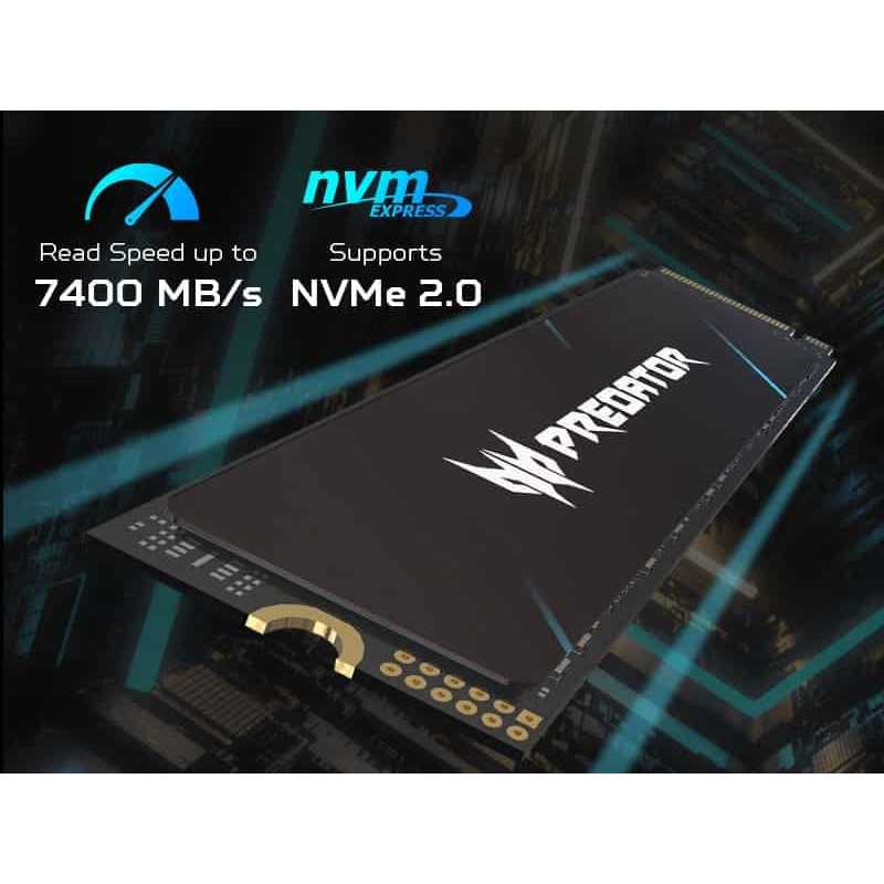 PREDATOR GM7 512GB PCIe 4.0x4 M.2 SSD (7400/6400) เอสเอสดี : GM7