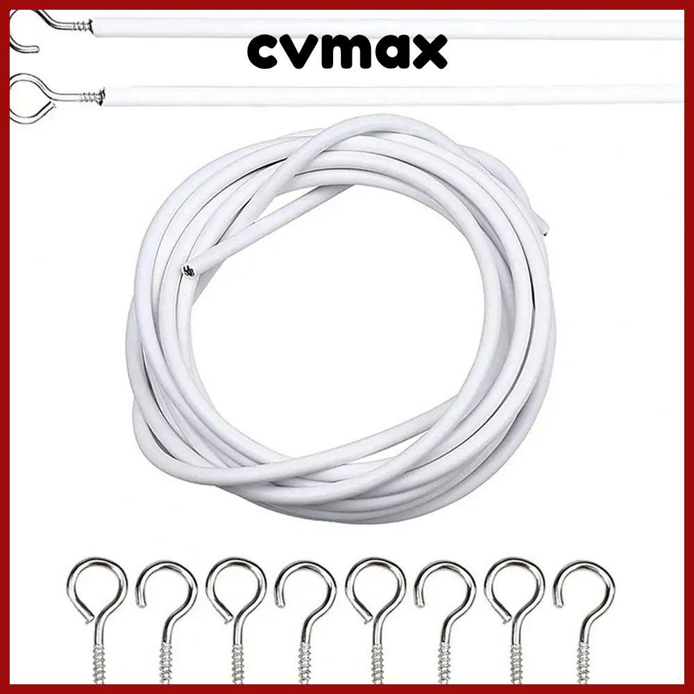 CVMAX 1Set Curtain Spring Rope, HOOKS EYES 2/3/4/5 เมตรสายหน้าต่าง, สาย ...
