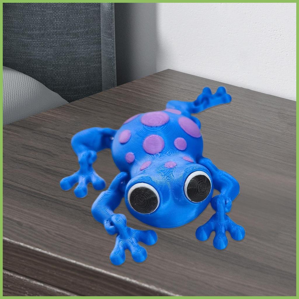 Movable Jointed Frog ยืดหยุ่น Joint สัตว์ Figurines 3D พิมพ์ประณีตสไตล์ ...