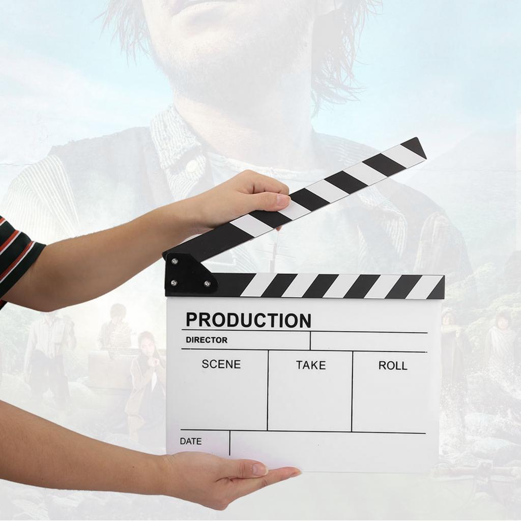 ฉาก Clap Board Director Clapperboard น้ำหนักเบาสำหรับตกแต่งโฆษณาคอสเพล ...
