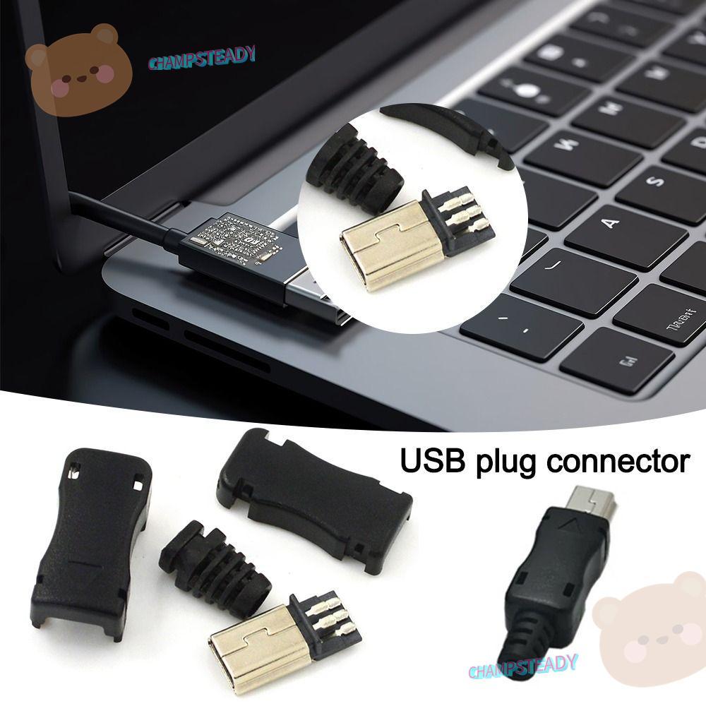 CHAMPSTEADY Mini USB Male Connector, 4 In 1 ประกอบ 5Pin USB 2.0 Jack ...