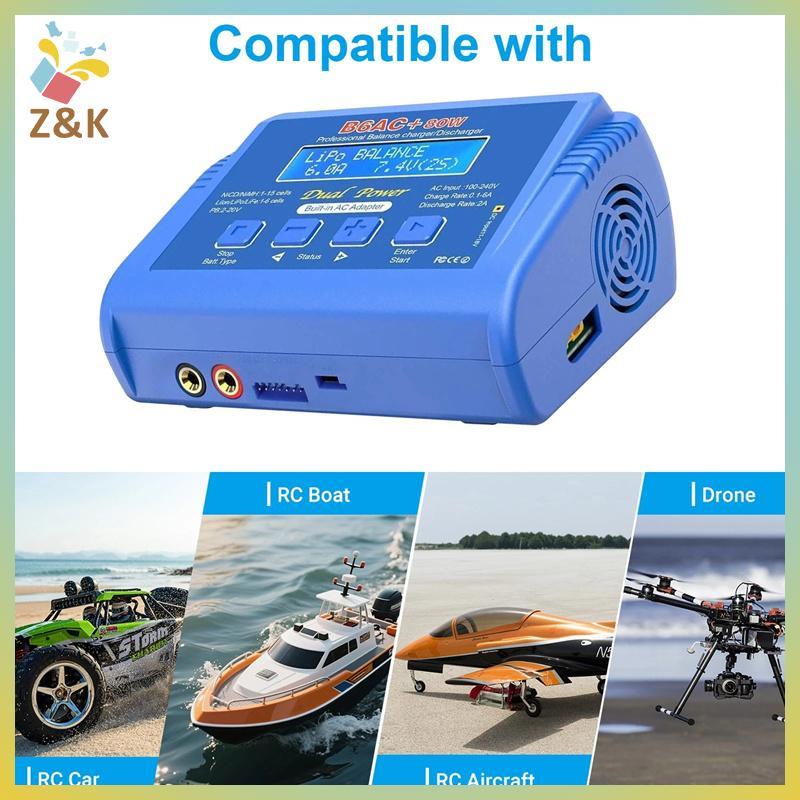 Forwin B6AC 80W Charger RC Balance สมาร์ทเครื่องชาร์จดิจิตอลสําหรับ 1S ...