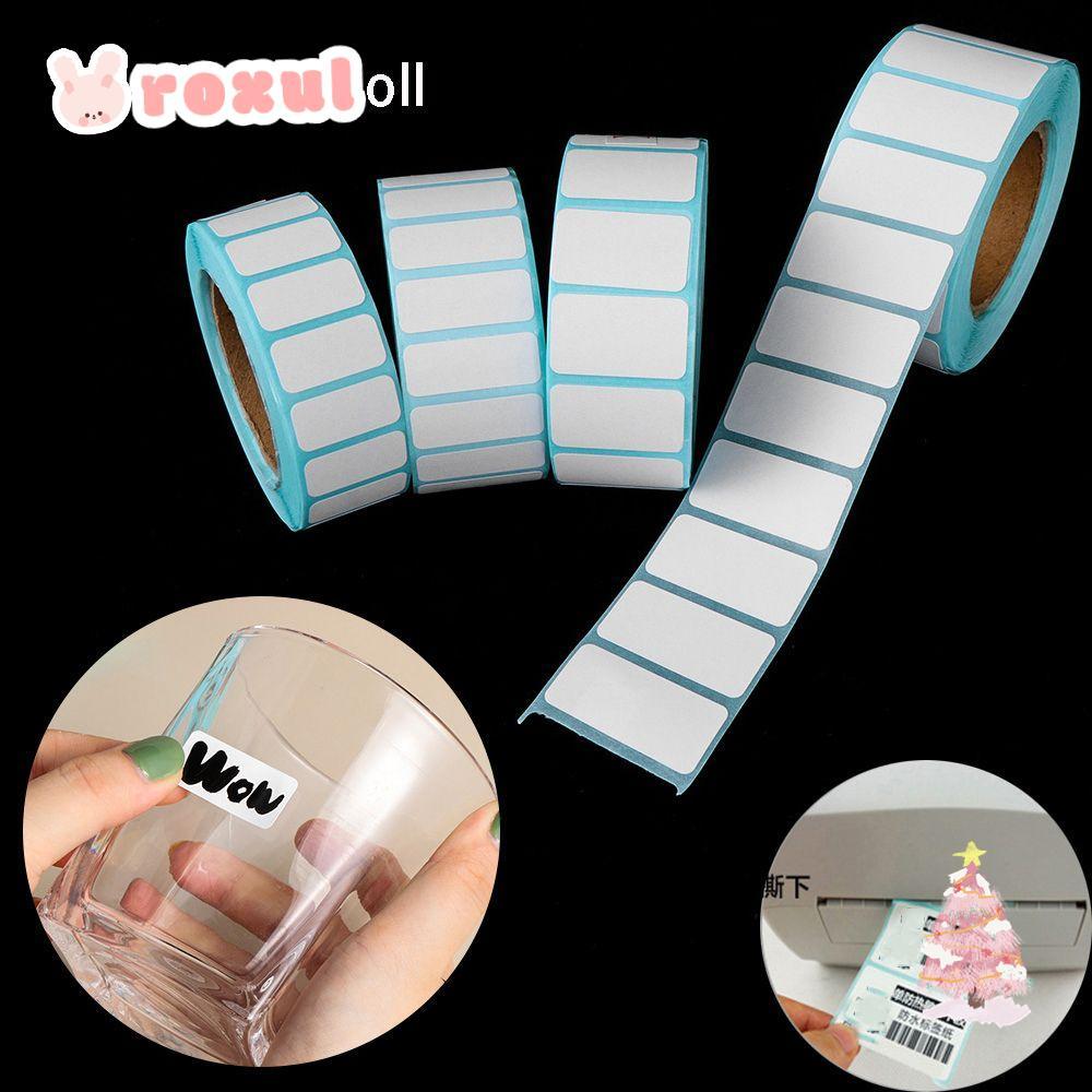 ROXUL 1000 ชิ้น/ม้วนกระดาษกาวขายร้อนแท็กเปล่าการ์ดแพคเกจป้าย | Shopee ...