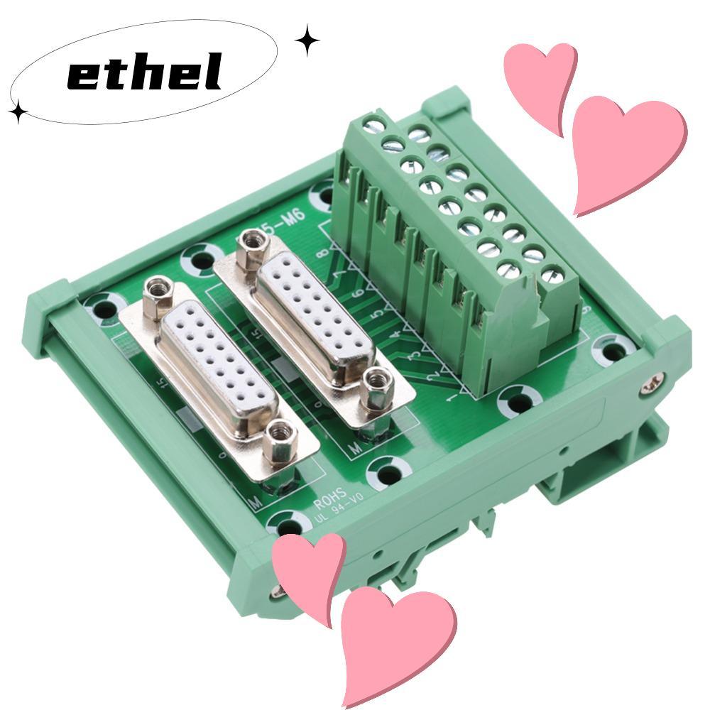 ETHEL DB15 DIN Rail, คู่หญิงหัว DIN Rail Mount โมดูลอินเทอร์เฟซ DIN ...
