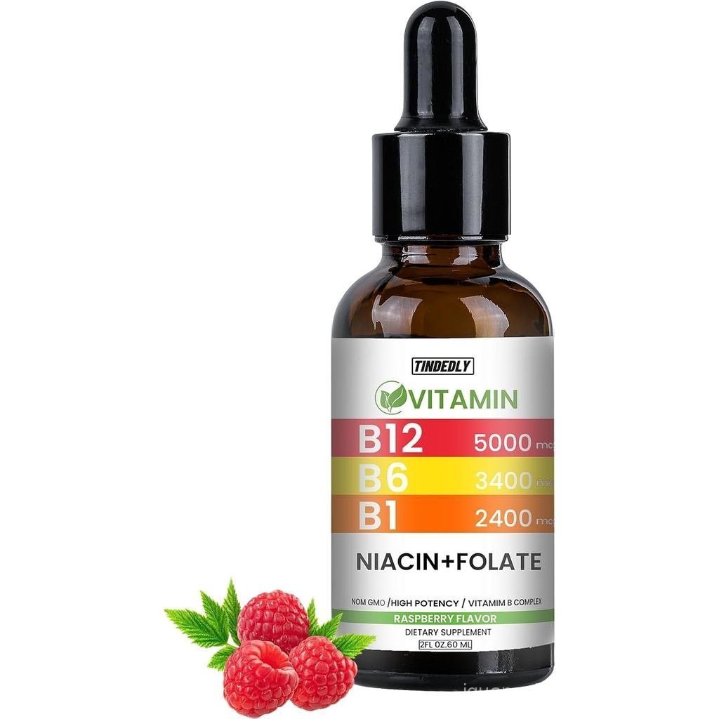 Vitamin B12 5000mcg + B6 Liquid Drops – Sublingual Energy & Brain ...