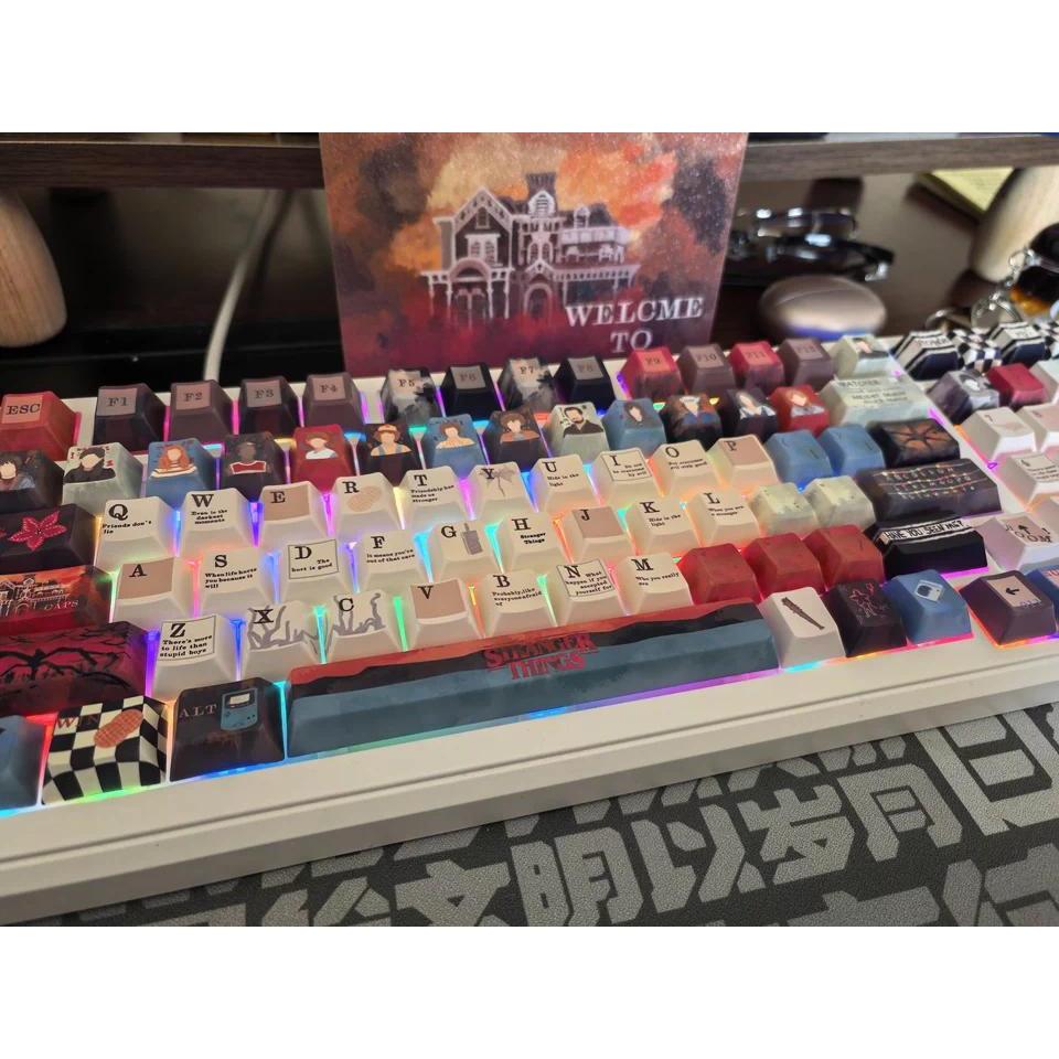 Stranger Things Keycaps Cherry / FOA โปรไฟล์ 130 + คีย์ PBT Wooting ...
