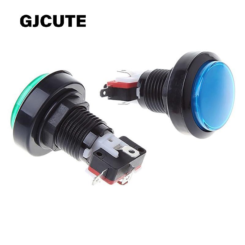 GJCUTE 1 ชิ้น 45 มิลลิเมตรปุ่มกดปุ่มอาเขต Led Micro Switch 12 โวลต์ปุ่ม ...