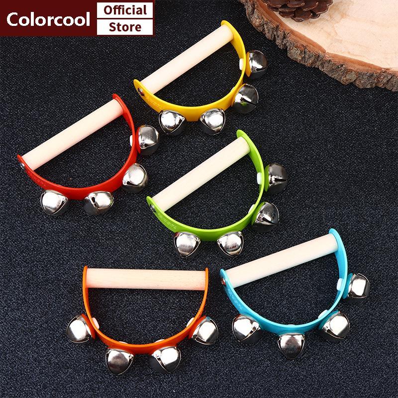 TH ไม้ครึ่งรอบ Hand Ringing Bell เด็กกลองดนตรี Orff Instruments Clapper ...