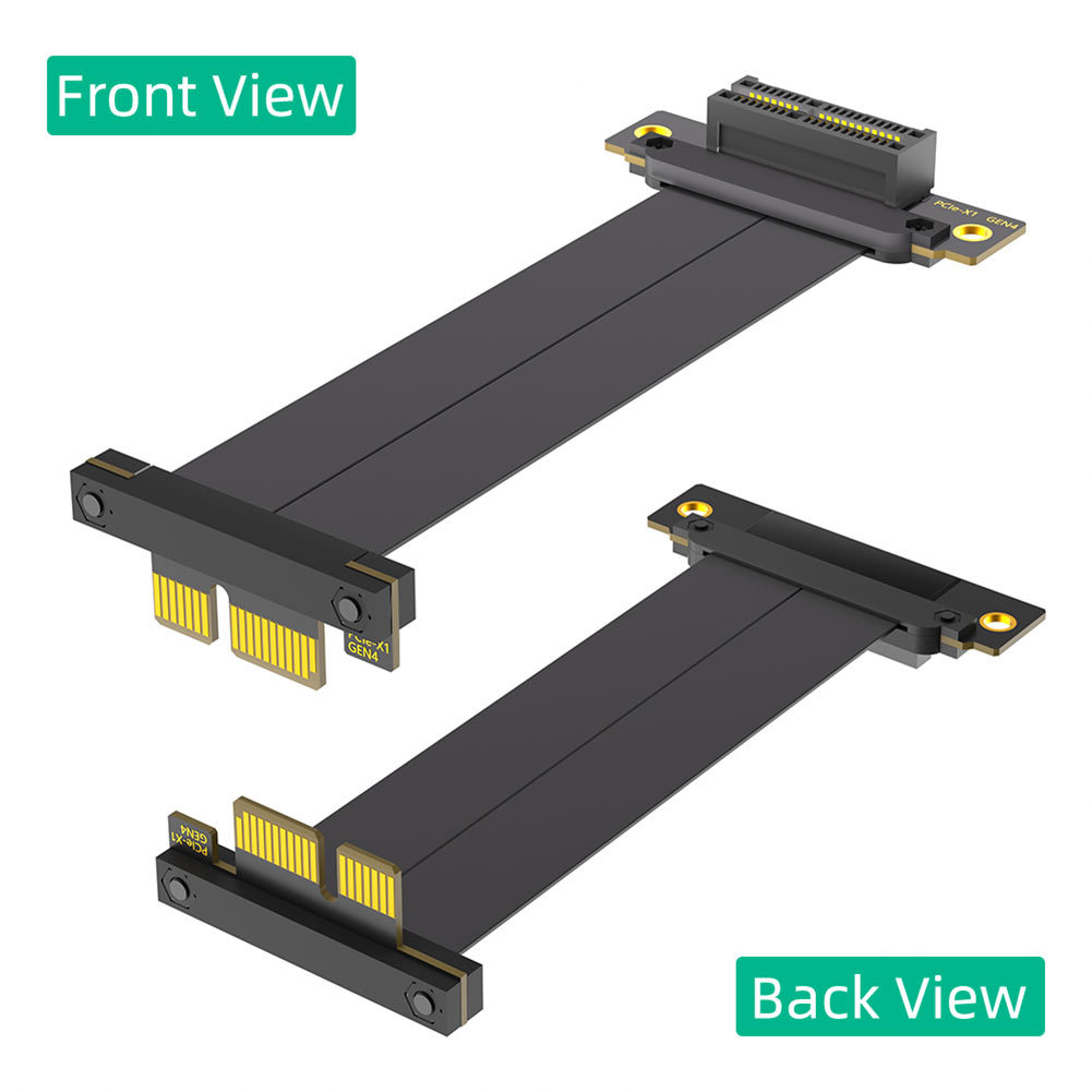 PCI-E 4.0 X1/X4 Riser สาย PCIE 4.0 ความยาวสาย 10 ซม.สีดําความเร็วสูง ...