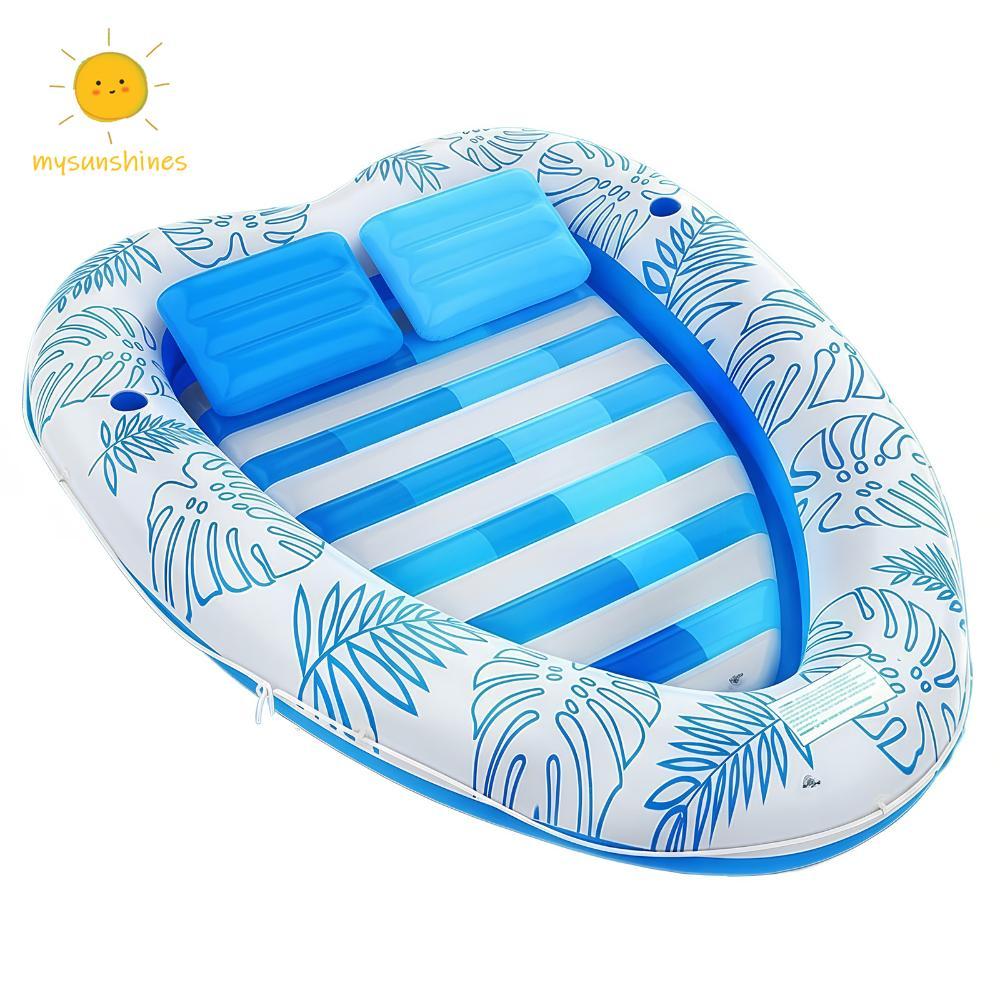 เสื่อลอยตากแดด inflatable สำหรับฤดูร้อน มีพนักพิง เหมาะสำหรับใช้ที่ชาย ...