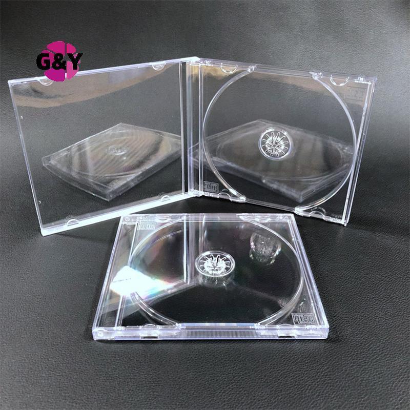G&Y พลาสติกใส Single Piece Disc Case CD Case Thiened CD DVD Disc Box ...