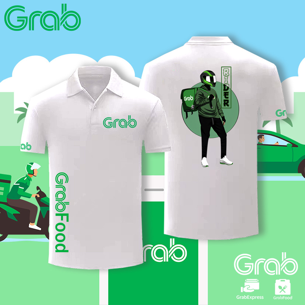 【สินค้าพร้อมส่ง】Polo Grab Food Rider Baju Grab Classic Polo เสื้อโปโล ...
