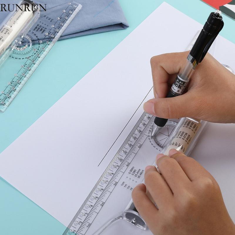 RUN Transparent Rolling Parallel Ruler Balancing Scale สําหรับการวาดภาพ ...