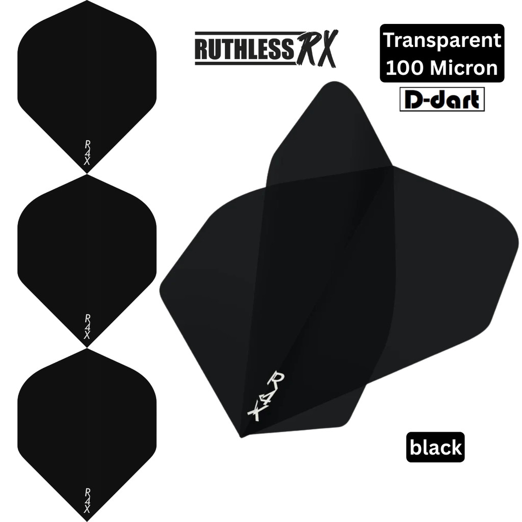 RUTHLESS R4X DART FLIGHT - มาตรฐาน 100 ไมครอนโปร่งใสลูกดอกเที่ยวบิน 3 ...