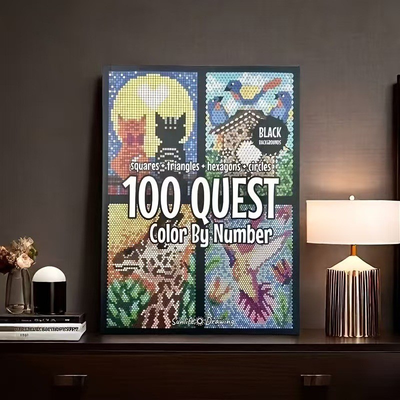 100 QUEST Color By Number Adult Number Coloring Exploration Activity ...
