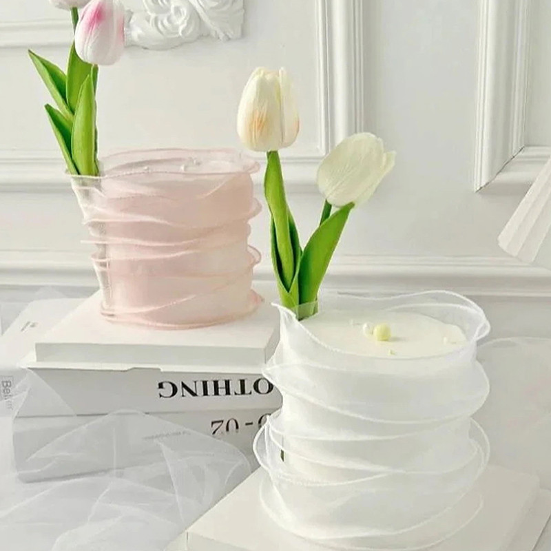 WOW 9 เมตร/ม้วน Sheer ผ้าไหมริบบิ้นซาตินริบบิ้นสําหรับห่อของขวัญตกแต่ง ...