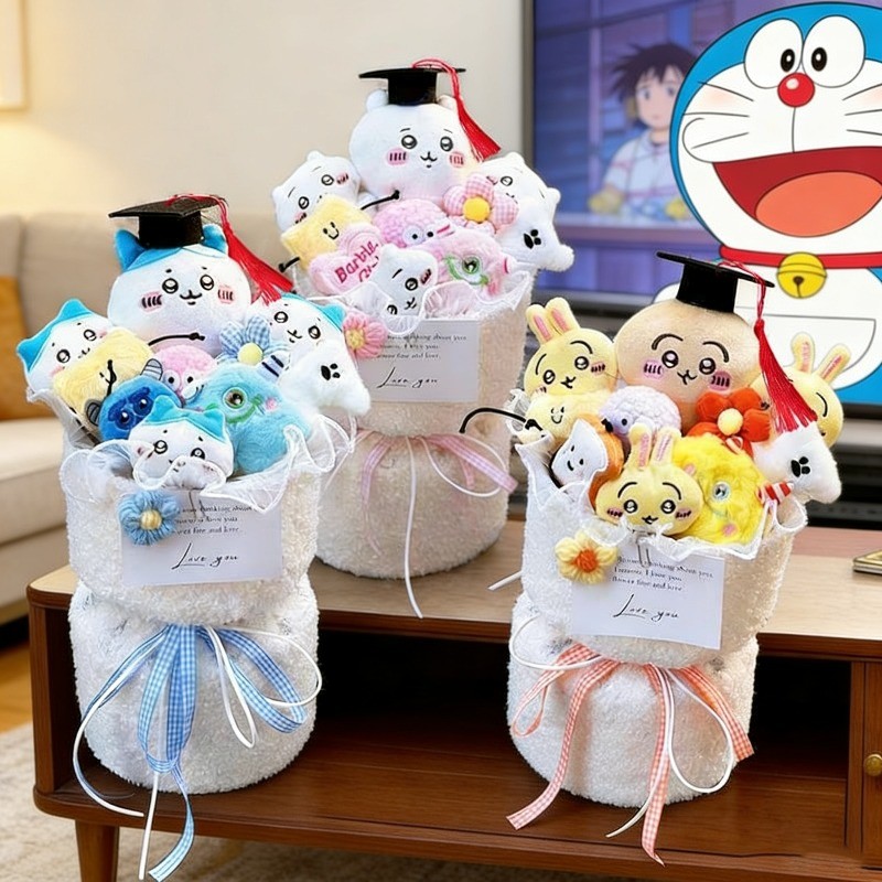อะนิเมะ Chikawa Usagi Hachiware ของเล่นตุ๊กตา Creative Graduation ...