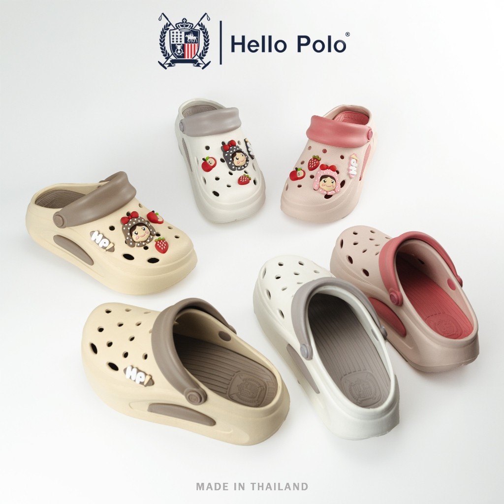 Hello Polo รุ่น HP8059 รองเท้าแตะหัวโต รองเท้าแฟชั่นผู้หญิง พื้นหนานุ่ม ...