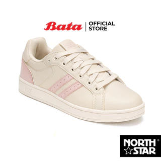 โปรโมชั่น Flash Sale : Bata บาจา North Star รองเท้าผ้าใบสนีคเกอร์ แบบผูกเชือก สำหรับผู้หญิง รุ่น COMPUS สีเบจ 5208196 สีขาว 5201196