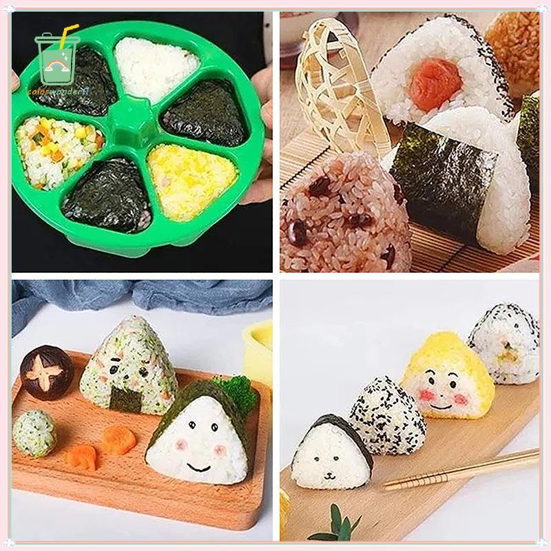 [สี] ล่าสุด 6partment Rice Maker กด Non-Stick DIY พลาสติกสามเหลี่ยมซูชิ ...