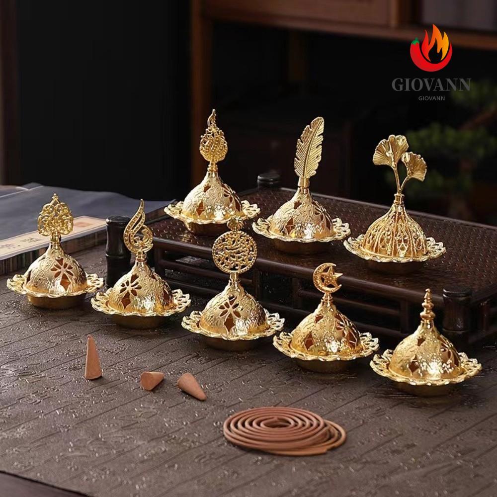 GIOVANNI Mini Censer ผู้ถือ,ทองโลหะธูป Burner,ตกแต่ง Retro Star Moon ...