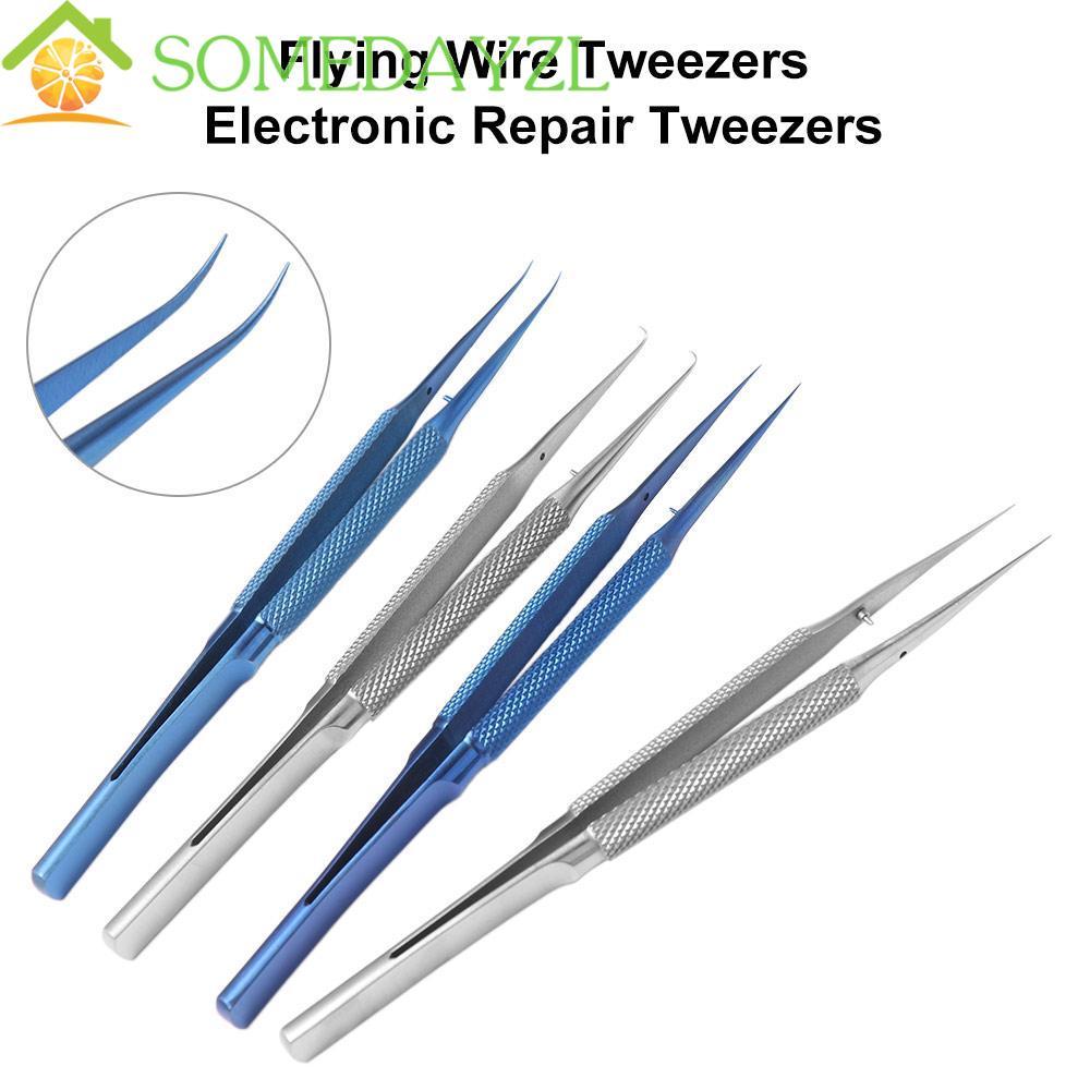 SOMEDAYZL ลายนิ้วมือ Flying Wire แหนบ, ปลายโค้ง/ตรงบัดกรีไทเทเนียมแหนบ ...