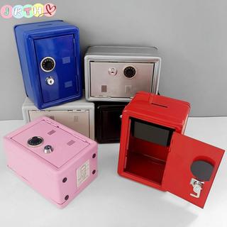 JKTH Frcctre Kids Safe Bank, กล่องเงินพร้อมถาดเหรียญ, Mini Loer กล่องเก็บของที่ปลอดภัยขนาดเล็ก Piggy Bank พร้อมbination Lo และ Key JKK