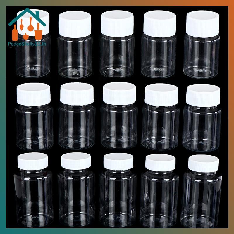 PeaceShells 15ml/20ml/30ml/100ml พลาสติก PET ล้างขวดเปล่าซีล Solid Pill ...