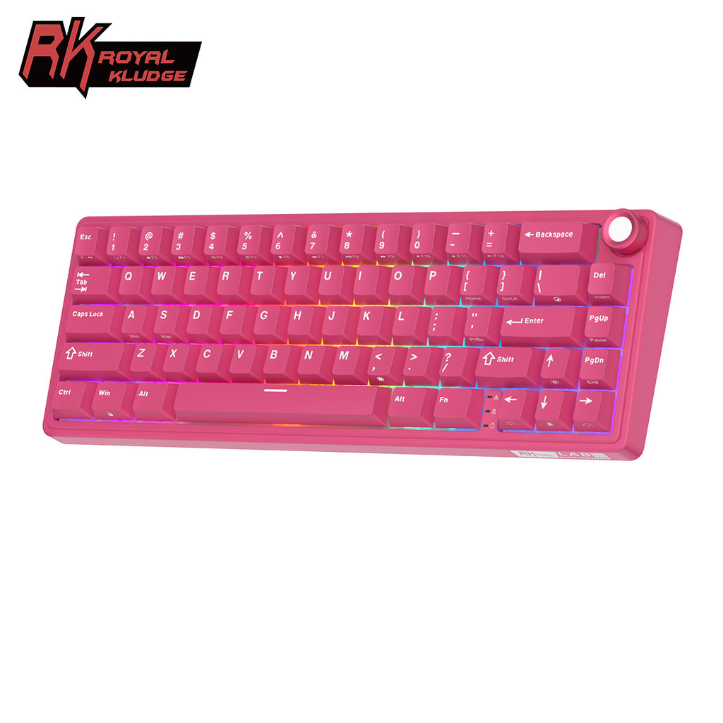 RK ROYAL KLUDGE RK R65 Berry Red ปะเก็นแบบมีสาย Hot Swapple คีย์บอร์ด ...