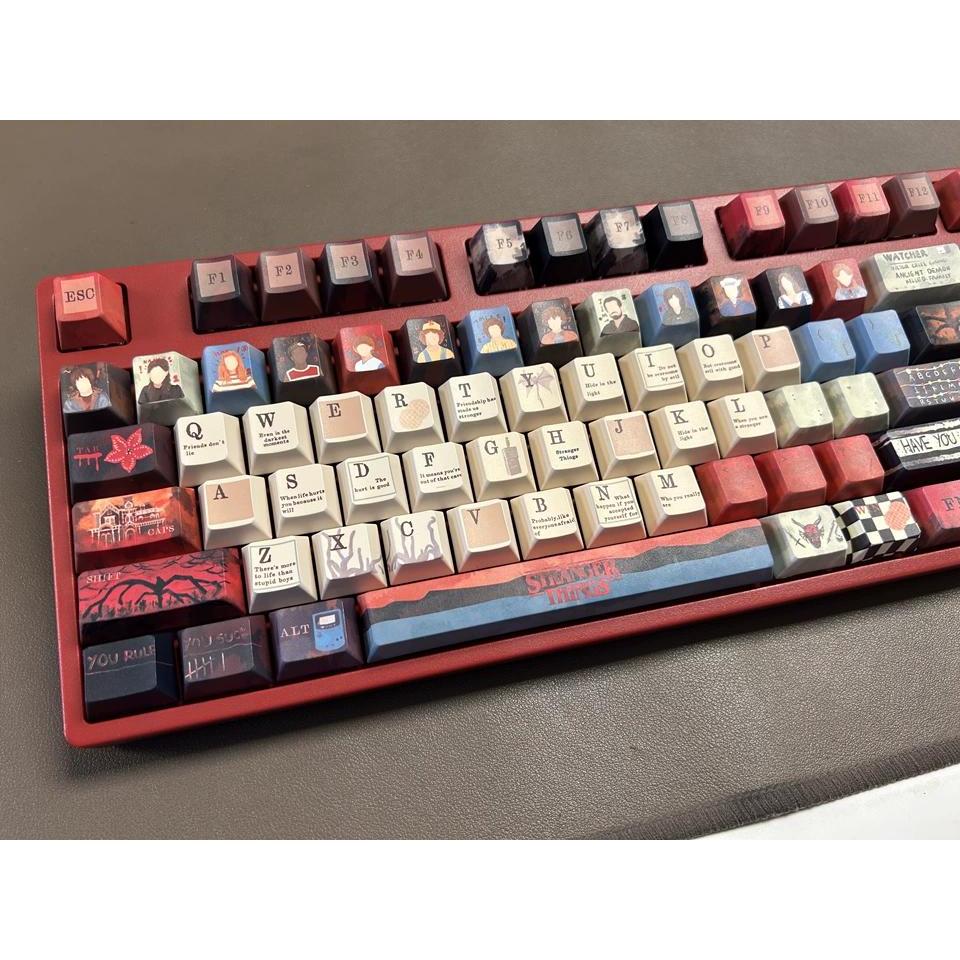 Stranger Things Keycaps Cherry / FOA โปรไฟล์ 130 + คีย์ PBT Wooting ...