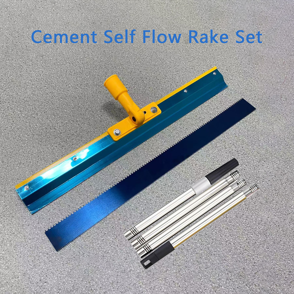56 ซม./22 นิ้วซีเมนต์ Self Flow Rake ชุดยืน Push Blade ซีเมนต์ Self ...