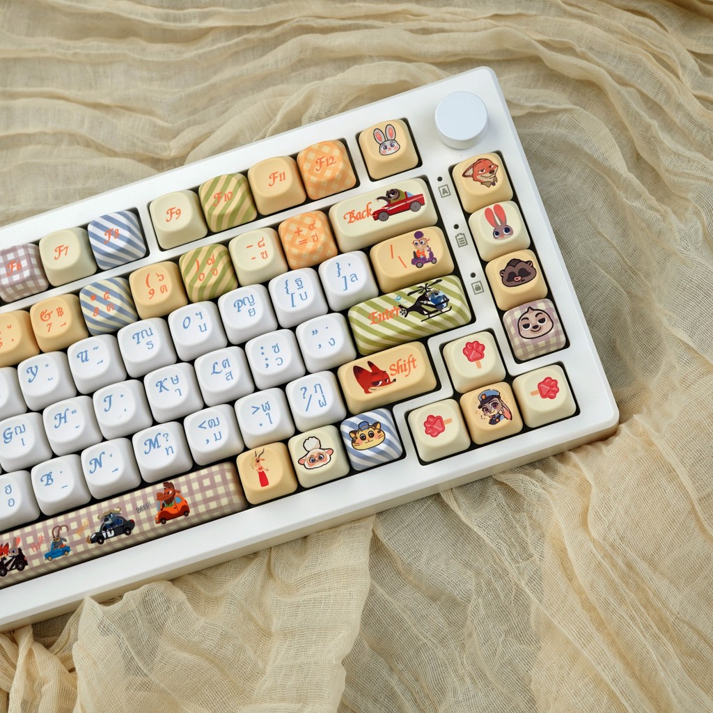 Disney Nick Judy Keycaps 130 คีย์ MOA โปรไฟล์ PBT Dye Sublimation ...