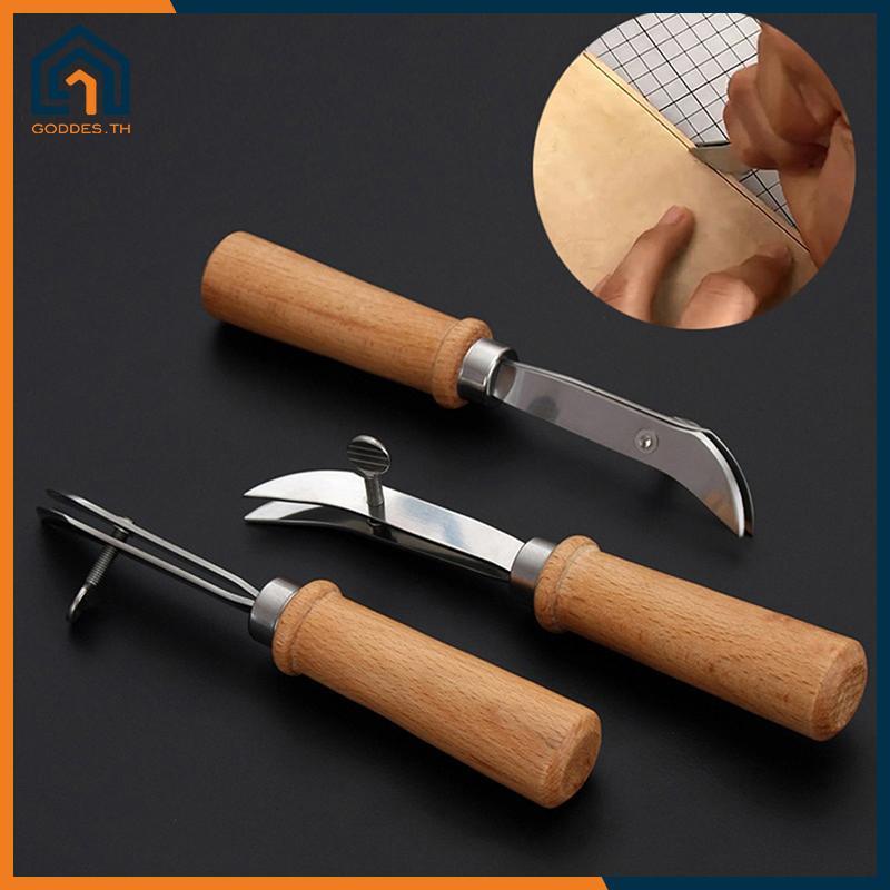 Goddes ปรับหนังขอบเย็บ Groover หนัง Craft Groove Gouge DIY เครื่องมือ ...