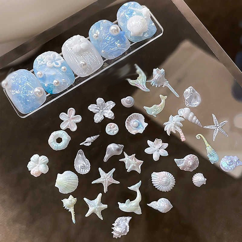 [YLSW] 1 ชิ้น Lily Shell Coral 3D อะคริลิคเล็บแม่พิมพ์ DIY แต่งเล็บ TH ...