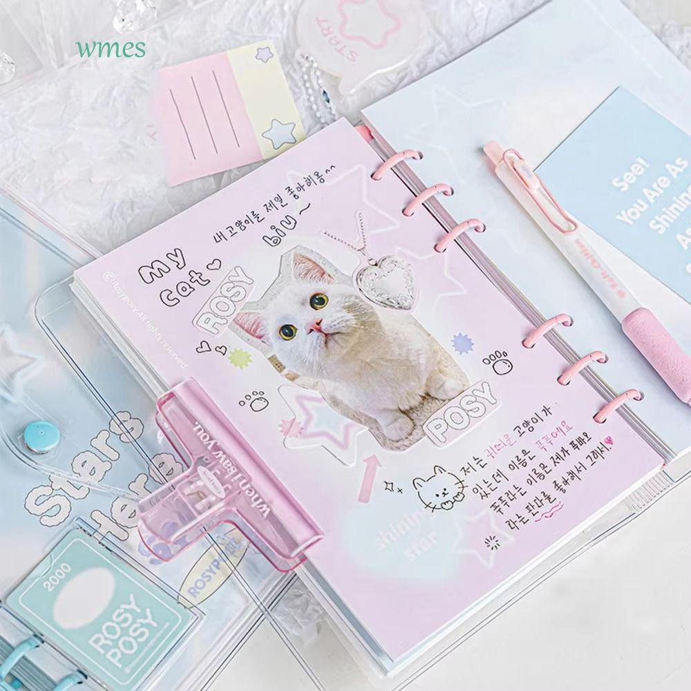 WMES1ZA สมุดโน๊ตแบบหลวม, ปุ่ม Snap Notepad ปฏิบัติ Star Diary Book ...