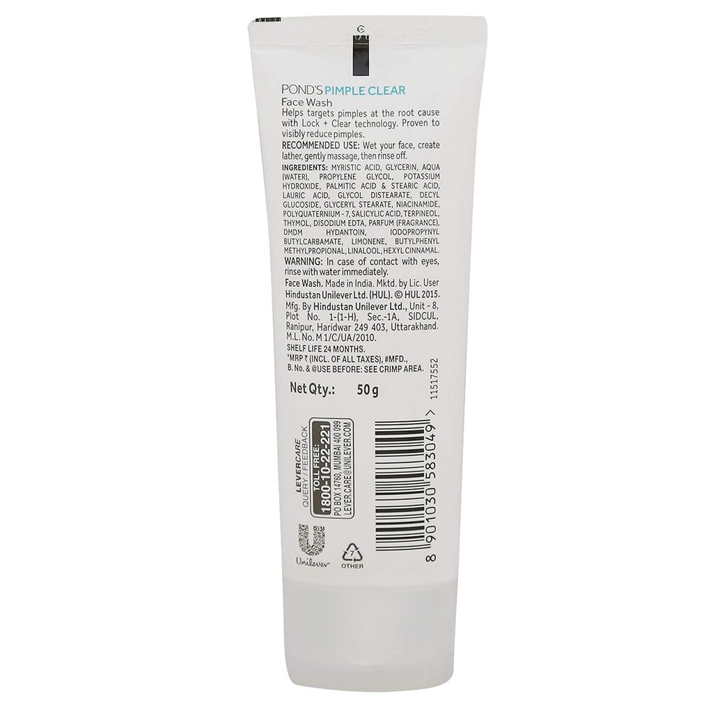 Product image PONDS Pimple Clear Face Wash 50 g, India 1