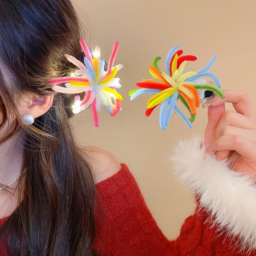 คลิปผมไฟเรืองแสง LED แบบHairpin และTwist Bar สไตล์ดอกไม้ ใช้งานได้ทั้ง ...