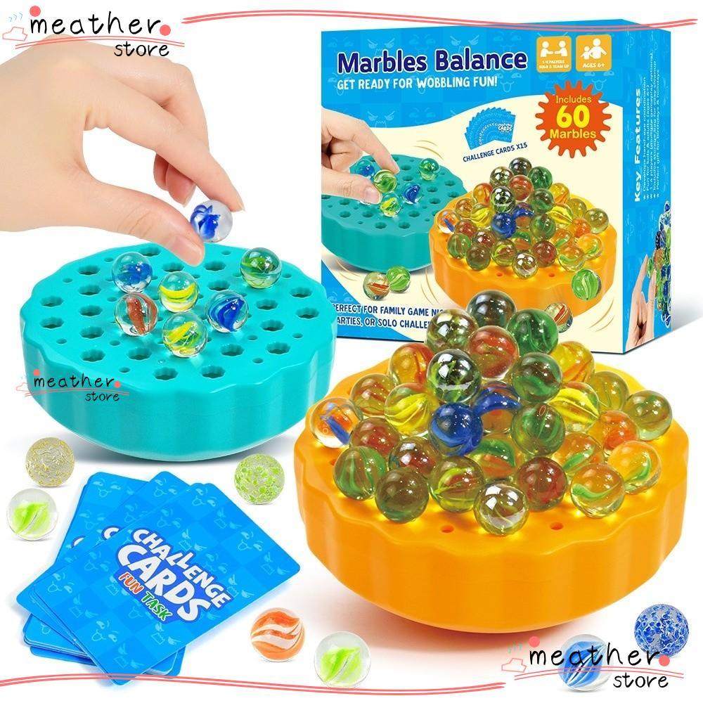 MEATHERSTORE Marbles Ball Balancing เกม, 60 สี Hand-eye การประสานงาน ...