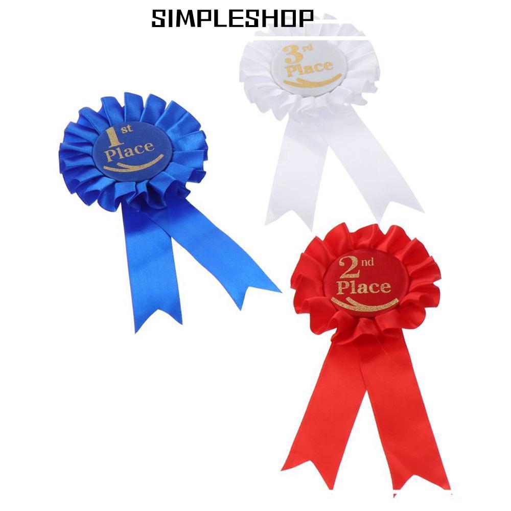 SIMPLESHOP Ribbon Award Set, Blue,Red,White Recognition Ribbons Rosette ...