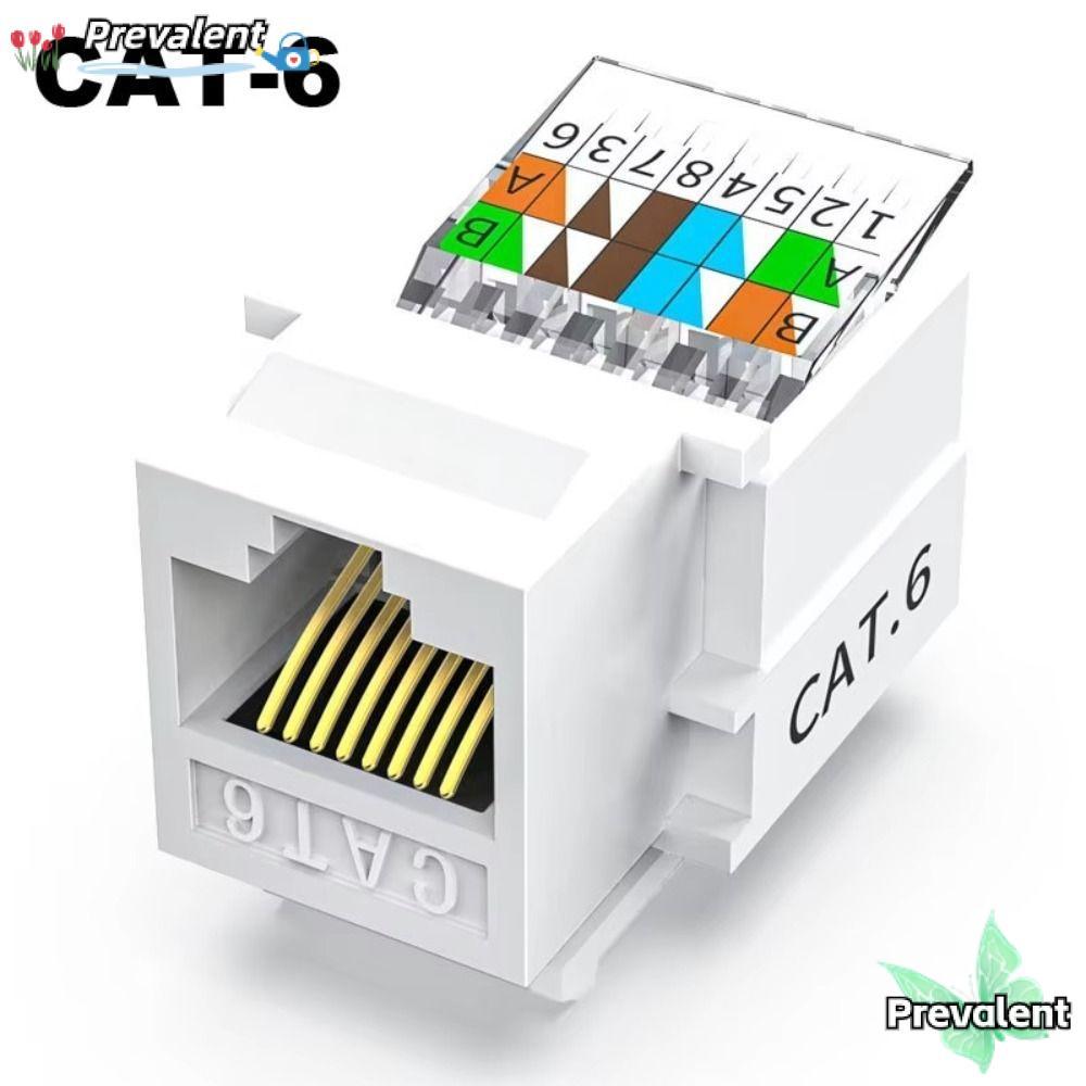 PREVALENT RJ45 โมดูลอีเธอร์เน็ต, Cat5e Cat6 โมดูลสีขาว Coupler ...