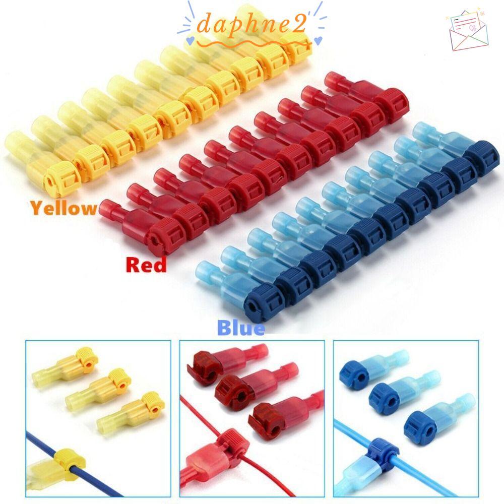 DAPHNES 20 ชิ้น/เซ็ต T-Tap สายไฟ,พลาสติก T-shaped CRIMP Cable Connector ...