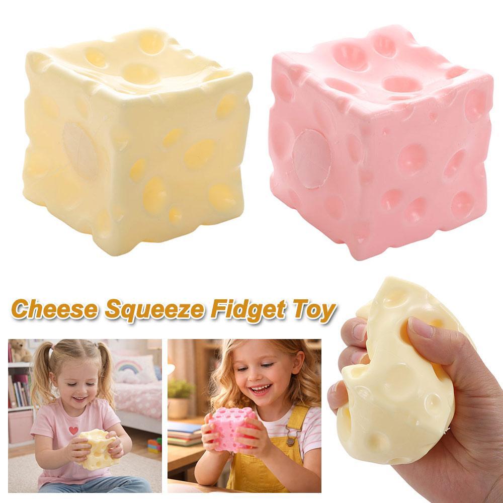 BREEZE Cheese Squeeze Fidget Toy, Anti-Stress Shapeable Jumbo Cheese ...