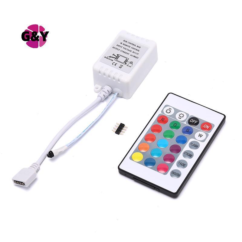 G&Y LED RGB Controller 24 Key IR Remote DC12V กล่องควบคุมหรี่ไฟสําหรับ ...