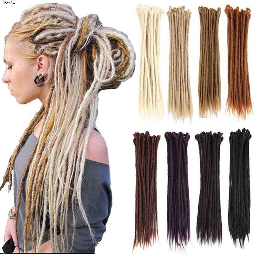 ผมสังเคราะห์นุ่ม.NOVAE Handmade Reggae Braids สำหรับการดัดโครเชต์ ...