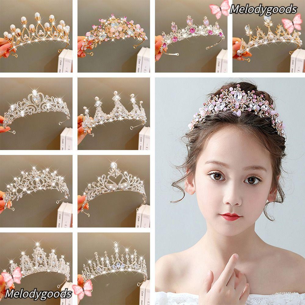 MELODG Tiaras แถบคาดศีรษะสำหรับเด็กผู้หญิง ใช้งานได้ทั้งงาน party และ ...