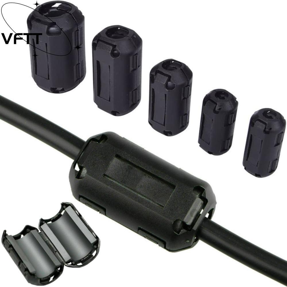 VFTT แหวน Core Ferrite ลูกปัด Clamp, สีดํา Snap ประเภท Choke Coil EMI ...